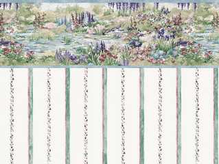 Dollhouse Miniature Wallpaper, Magic Meadow, Jewel